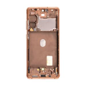 OLED Assembly With Frame Compatible for Samsung Galaxy S20 FE 5G (Refurbished) - Cloud Orange