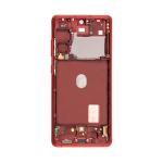 OLED Assembly With Frame Compatible for Samsung Galaxy S20 FE 5G (Refurbished) - Cloud Red