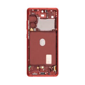 OLED Assembly With Frame Compatible for Samsung Galaxy S20 FE 5G (Refurbished) - Cloud Red