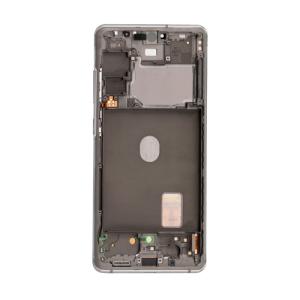 OLED Assembly With Frame Compatible for Samsung Galaxy S20 FE 5G (Refurbished) - Cloud White
