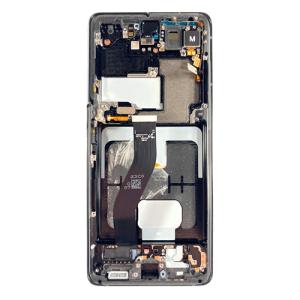 OLED Assembly With Frame Compatible for Samsung Galaxy S21 Ultra 5G (Refurbished) - Phantom Black
