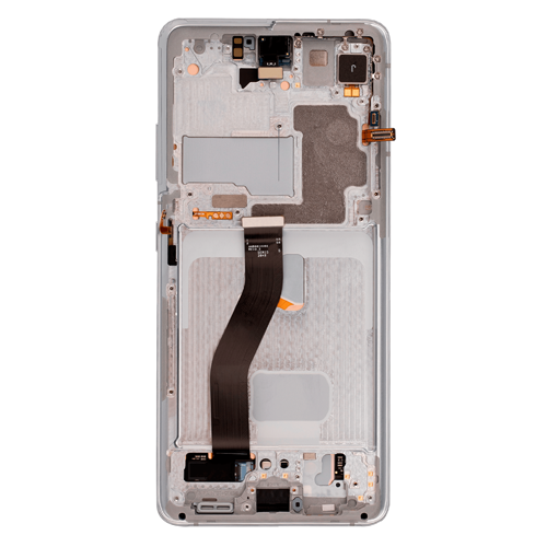 OLED Assembly With Frame Compatible for Samsung Galaxy S21 Ultra 5G (Refurbished) - Phantom Silver