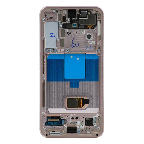 Service Pack - Battery and OLED Assembly With Frame Compatible for Samsung Galaxy S22 5G - Phantom Pink Gold