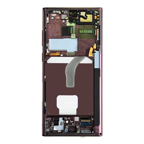 Service Pack - Battery and OLED Assembly With Frame Compatible for Samsung Galaxy S22 Ultra 5G - Burgundy