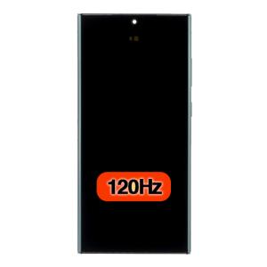 OLED Assembly With Frame Compatible for Samsung Galaxy S23 Ultra 5G (Premium) (120Hz) - Phantom Black