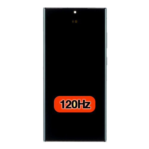 OLED Assembly With Frame Compatible for Samsung Galaxy S23 Ultra 5G (Premium) (120Hz) - Phantom Black