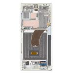 Service Pack - Battery and OLED Assembly With Frame Compatible for Samsung Galaxy S23 Ultra 5G - Cream