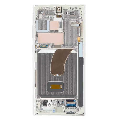 Service Pack - OLED Assembly With Frame Compatible for Samsung Galaxy S23 Ultra 5G - Cream