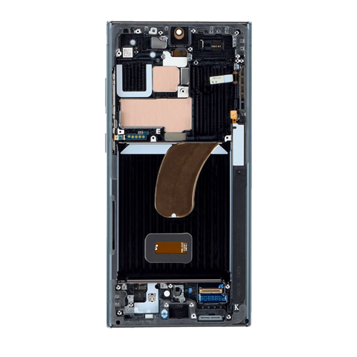 LCD Assembly With Frame Compatible for Samsung Galaxy S23 Ultra 5G (Aftermarket) - Phantom Black