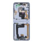 Service Pack - Battery and OLED Assembly With Frame Compatible for Samsung Galaxy Z Flip 4 5G - Blue