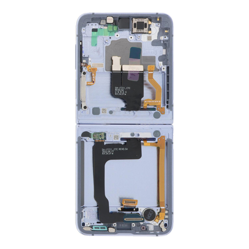 Service Pack - Battery and OLED Assembly With Frame Compatible for Samsung Galaxy Z Flip 4 5G - Blue