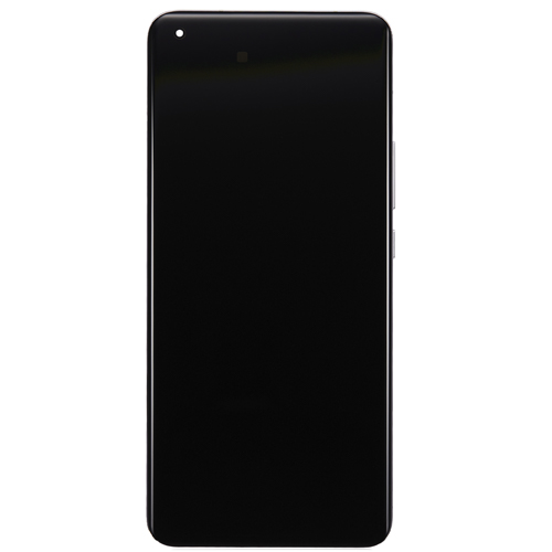OLED Assembly With Frame Compatible for Xiaomi Mi 11 Pro / Mi 11 Ultra (Refurbished) - Ceramic White