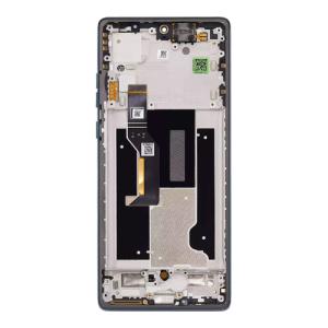 OLED Assembly With Frame for Motorola Moto Edge 50 Fusion 5G (XT2429 / 2024) (Refurbished) - Forest Blue