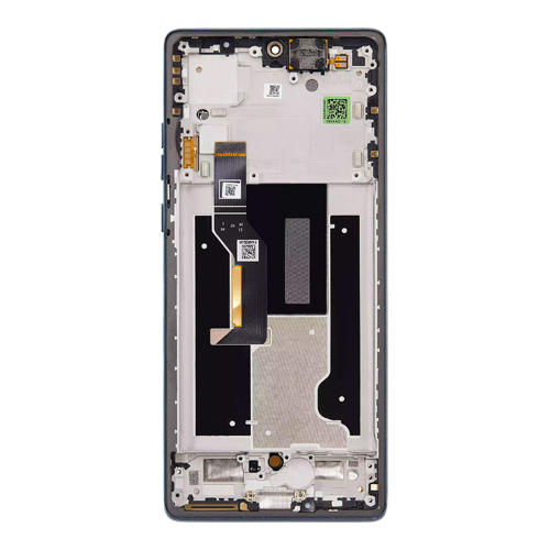 OLED Assembly With Frame for Motorola Moto Edge 50 Fusion 5G (XT2429 / 2024) (Refurbished) - Forest Blue