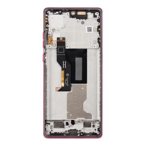 OLED Assembly With Frame for Motorola Moto Edge 50 Fusion 5G (XT2429 / 2024) (Refurbished) - Hot Pink