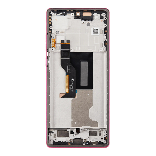 OLED Assembly With Frame for Motorola Moto Edge 50 Fusion 5G (XT2429 / 2024) (Refurbished) - Hot Pink