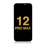 Service Pack OLED Assembly with Steel Plate and Small Parts Compatible for iPhone 12 Pro Max