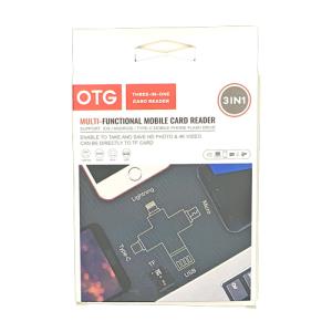 OTG Adapter 3 in 1 (Lightning, USB-C, Micro-USB, to USB) GL-301 - Rose Gold