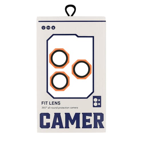 Metal Glass Lens Protection Compatible for iPhone 17 Pro / 17 Pro Max - Orange