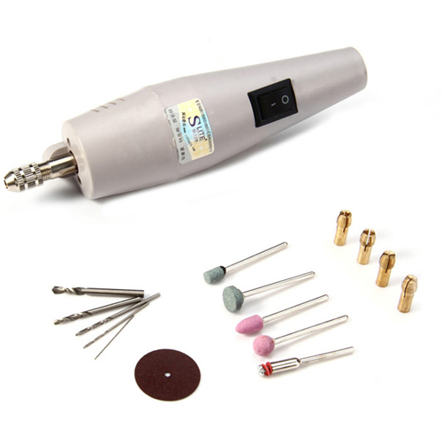 P500-1 Mini Electric Drill Set Grinder Tools DIY Machine for Milling Cutting Polishing US Adapter Flat Plug