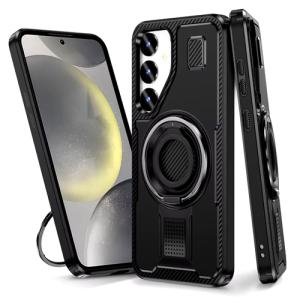Power Ring Armor Case for Samsung Galaxy S25 Plus - Black