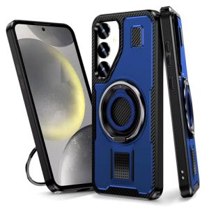 Power Ring Armor Case for Samsung Galaxy S25 Plus - Navy Blue