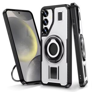 Power Ring Armor Case for Samsung Galaxy S25 Plus - Silver