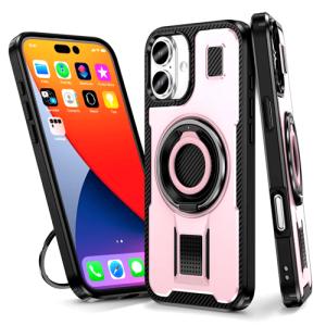 Power Ring Armor Case for iPhone 16 - Rose Gold