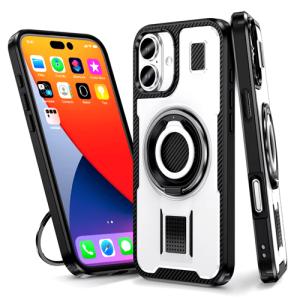 Power Ring Armor Case for iPhone 16 - Silver
