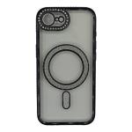 Premium Clear BLING BLING Magsafe Design Case for Apple iPhone 16e / 17e - Black