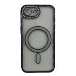 Premium Clear BLING BLING Magsafe Design Case for Apple iPhone 16e / 17e - Deep Purple