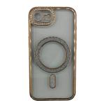 Premium Clear BLING BLING Magsafe Design Case for Apple iPhone 16e / 17e - Gold