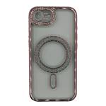 Premium Clear BLING BLING Magsafe Design Case for Apple iPhone 16e / 17e - Rose Gold