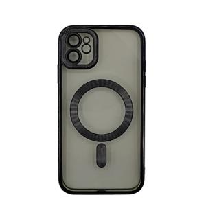 Premium Clear TPU Magsafe Design Case for Apple iPhone 12 - Black