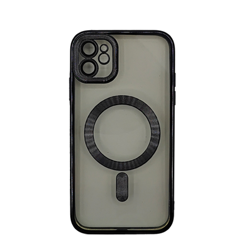Premium Clear TPU Magsafe Design Case for Apple iPhone 12 - Black