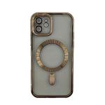 Premium Clear TPU Magsafe Design Case for Apple iPhone 11 - Gold