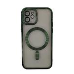 Premium Clear TPU Magsafe Design Case for Apple iPhone 12 - Green