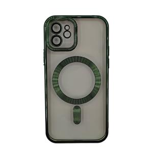 Premium Clear TPU Magsafe Design Case for Apple iPhone 12 - Green