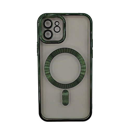 Premium Clear TPU Magsafe Design Case for Apple iPhone 12 - Green