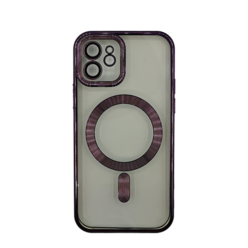 Premium Clear TPU Magsafe Design Case for Apple iPhone 11 - Deep Purple