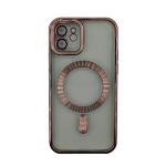 Premium Clear TPU Magsafe Design Case for Apple iPhone 12 - Rose Golden
