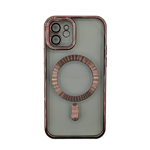 Premium Clear TPU Magsafe Design Case for Apple iPhone 12 - Rose Golden