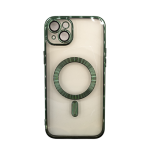 Premium Clear TPU Magsafe Design Case for Apple iPhone 15 Plus / 14 Plus - Green