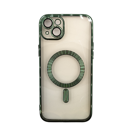 Premium Clear TPU Magsafe Design Case for Apple iPhone 15 Plus / 14 Plus - Green