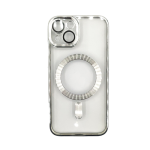 Premium Clear TPU Magsafe Design Case for Apple iPhone 13 / 14 - Silver