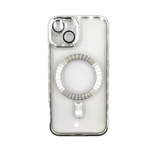 Premium Clear TPU Magsafe Design Case for Apple iPhone 13 / 14 - Silver
