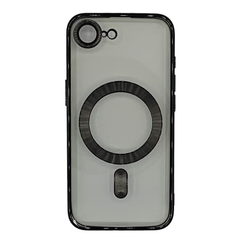 Premium Clear TPU Magsafe Design Case for Apple iPhone 16e / 17e - Black