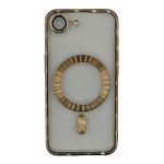 Premium Clear TPU Magsafe Design Case for Apple iPhone 16e - Gold