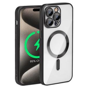 Premium Clear TPU Magsafe Design Case for Apple iPhone 17 Pro - Black