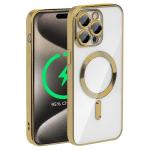 Premium Clear TPU Magsafe Design Case for Apple iPhone 13 Pro Max - Gold